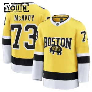 Fanatics Boston Bruins Charlie Mcavoy Lasten Pelipaita 2025-2026 Premium Stadium Series Kulta