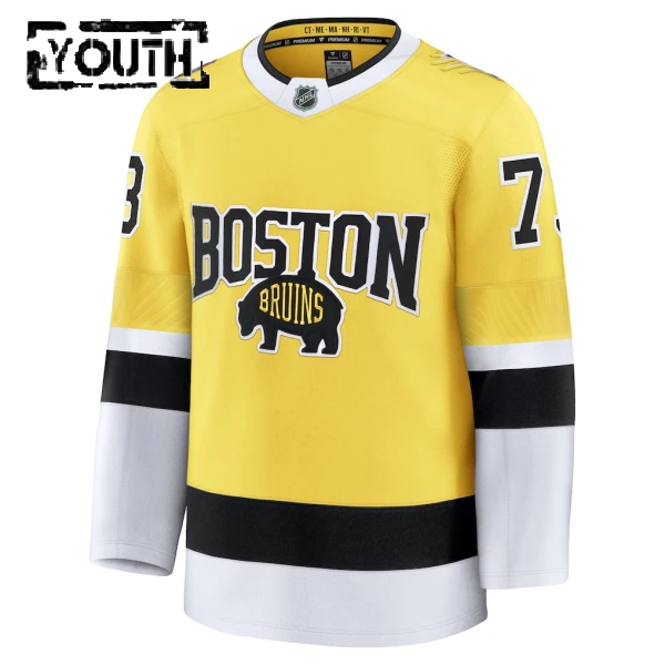 Fanatics Boston Bruins Charlie Mcavoy Lasten Pelipaita 2025-2026 Premium Stadium Series Kulta