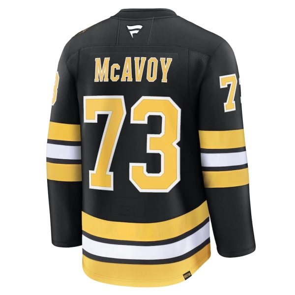 Fanatics Boston Bruins Charlie Mcavoy Pelipaita 2025-2026 Koti Premium Musta