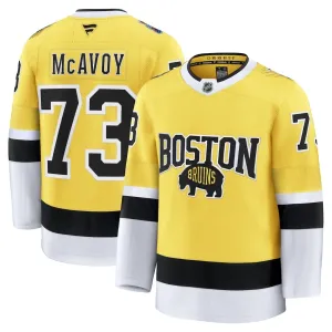 Fanatics Boston Bruins Charlie Mcavoy Pelipaita 2025-2026 Premium Stadium Series Kulta