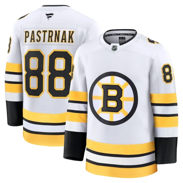 Fanatics Boston Bruins David Pastrnak Pelipaita 2025-2026 Vieras Premium Valkoinen