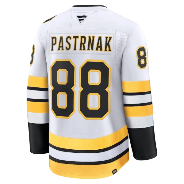 Fanatics Boston Bruins David Pastrnak Pelipaita 2025-2026 Vieras Premium Valkoinen