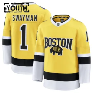Fanatics Boston Bruins Jeremy Swayman Lasten Pelipaita 2025-2026 Premium Stadium Series Kulta