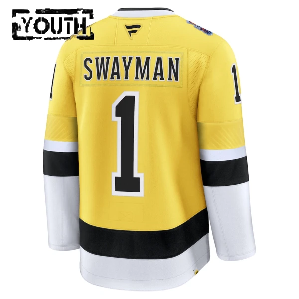 Fanatics Boston Bruins Jeremy Swayman Lasten Pelipaita 2025-2026 Premium Stadium Series Kulta