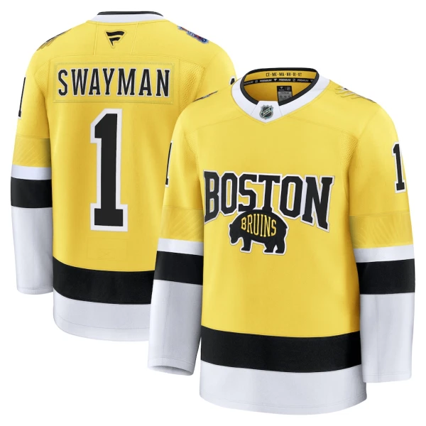 Fanatics Boston Bruins Jeremy Swayman Pelipaita 2025-2026 Premium Stadium Series Kulta