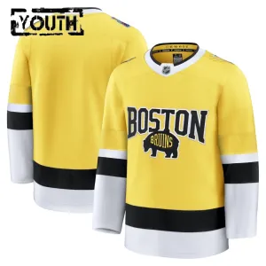 Fanatics Boston Bruins Lasten Pelipaita 2025-2026 Premium Stadium Series Kulta ( Omalla Nimellä )