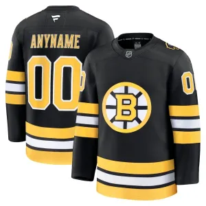 Fanatics Boston Bruins Pelipaita 2025-2026 Koti Premium Musta ( Omalla Nimellä )