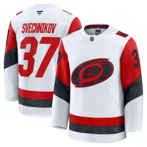 Fanatics Carolina Hurricanes Andrei Svechnikov Pelipaita 2025-2026 Vieras Premium Valkoinen