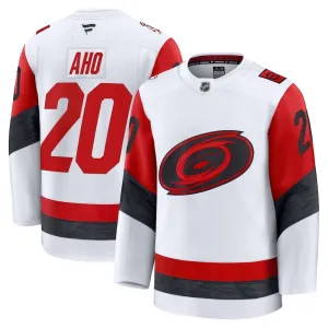 Fanatics Carolina Hurricanes Sebastian Aho Pelipaita 2025-2026 Vieras Premium Valkoinen