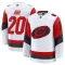 Fanatics Carolina Hurricanes Sebastian Aho Pelipaita 2025-2026 Vieras Premium Valkoinen