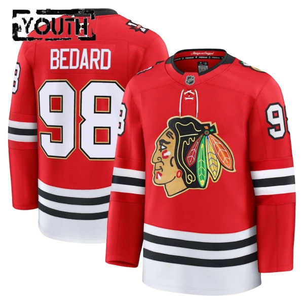 Fanatics Chicago Blackhawks Centennial Connor Bedard Lasten Pelipaita 2025-2026 Premium Punainen