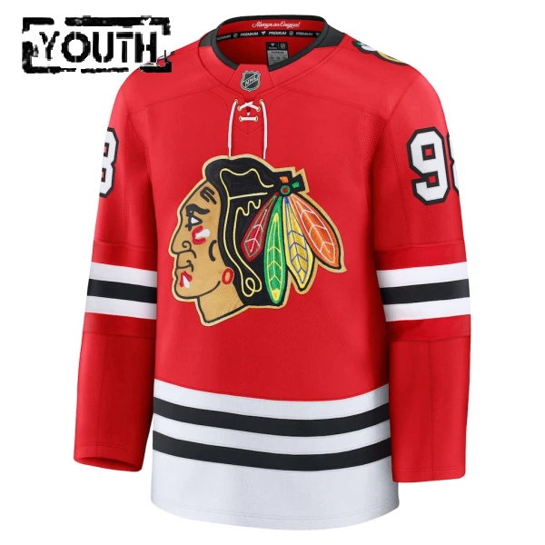 Fanatics Chicago Blackhawks Centennial Connor Bedard Lasten Pelipaita 2025-2026 Premium Punainen
