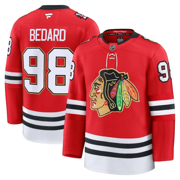 Fanatics Chicago Blackhawks Centennial Connor Bedard Pelipaita 2025-2026 Premium Punainen