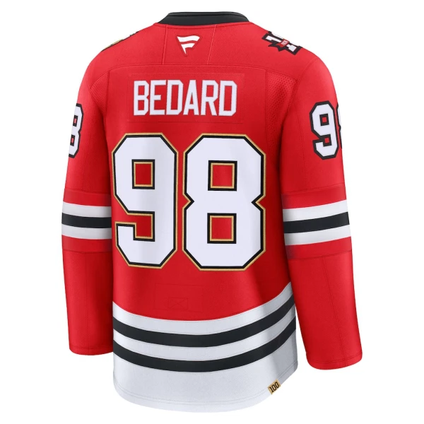 Fanatics Chicago Blackhawks Centennial Connor Bedard Pelipaita 2025-2026 Premium Punainen