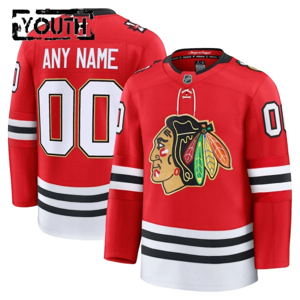 Fanatics Chicago Blackhawks Centennial Lasten Pelipaita 2025-2026 Premium Punainen ( Omalla Nimellä )