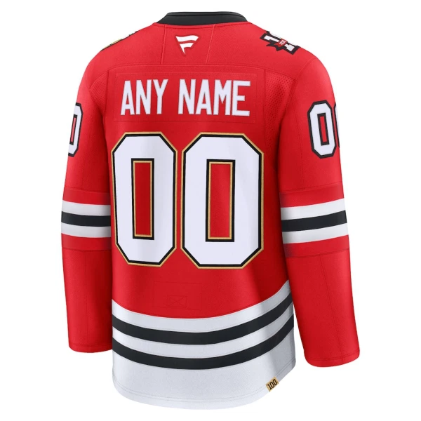 Fanatics Chicago Blackhawks Centennial Pelipaita 2025-2026 Premium Punainen ( Omalla Nimellä )