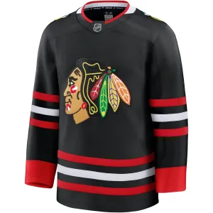 Fanatics Chicago Blackhawks Pelipaita 2025-2026 Kolmos Premium Musta ( Omalla Nimellä )