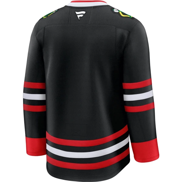 Fanatics Chicago Blackhawks Pelipaita 2025-2026 Kolmos Premium Musta ( Omalla Nimellä )