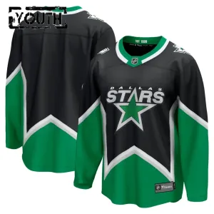 Fanatics Dallas Stars Lasten Pelipaita 2025-2026 Kolmos Premium Musta ( Omalla Nimellä )