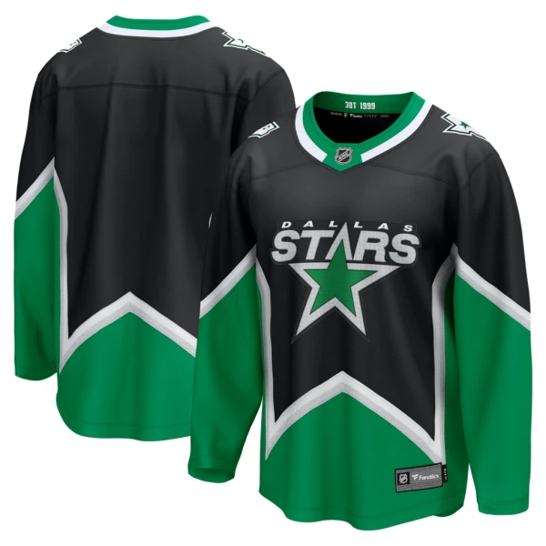 Fanatics Dallas Stars Pelipaita 2025-2026 Kolmos Premium Musta ( Omalla Nimellä )