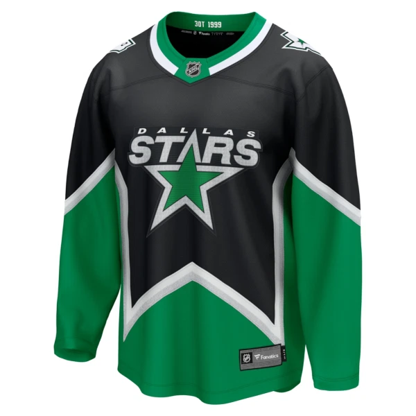 Fanatics Dallas Stars Pelipaita 2025-2026 Kolmos Premium Musta ( Omalla Nimellä )
