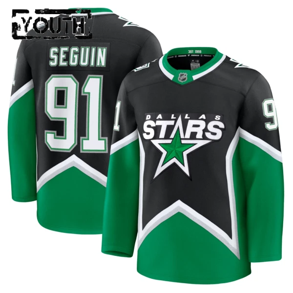 Fanatics Dallas Stars Tyler Seguin Lasten Pelipaita 2025-2026 Kolmos Premium Musta