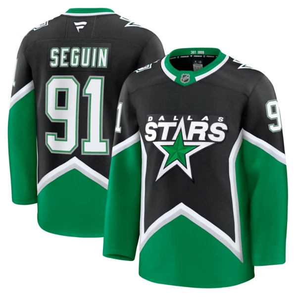 Fanatics Dallas Stars Tyler Seguin Pelipaita 2025-2026 Kolmos Premium Musta