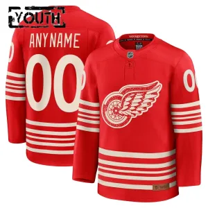Fanatics Detroit Red Wings Centennial Lasten Pelipaita 2025-2026 Premium Punainen ( Omalla Nimellä )