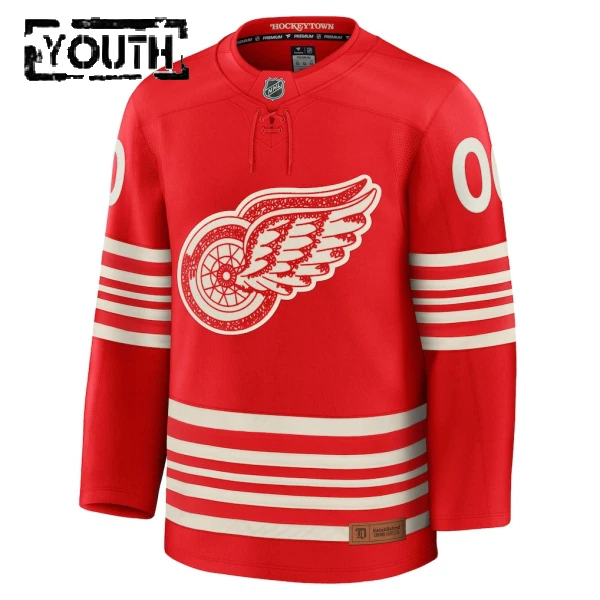 Fanatics Detroit Red Wings Centennial Lasten Pelipaita 2025-2026 Premium Punainen ( Omalla Nimellä )