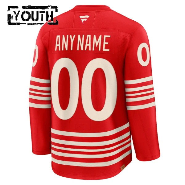 Fanatics Detroit Red Wings Centennial Lasten Pelipaita 2025-2026 Premium Punainen ( Omalla Nimellä )