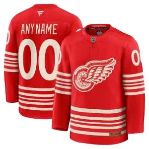 Fanatics Detroit Red Wings Centennial Pelipaita 2025-2026 Premium Punainen ( Omalla Nimellä )
