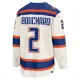 Fanatics Edmonton Oilers Evan Bouchard Pelipaita 2025-2026 Kolmos Premium Valkoinen