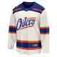 Fanatics Edmonton Oilers Pelipaita 2025-2026 Kolmos Premium Valkoinen ( Omalla Nimellä )