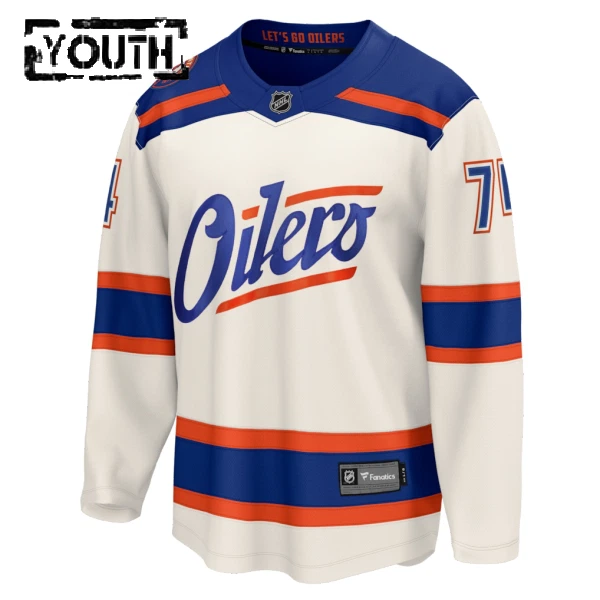 Fanatics Edmonton Oilers Stuart Skinner Lasten Pelipaita 2025-2026 Kolmos Premium Valkoinen