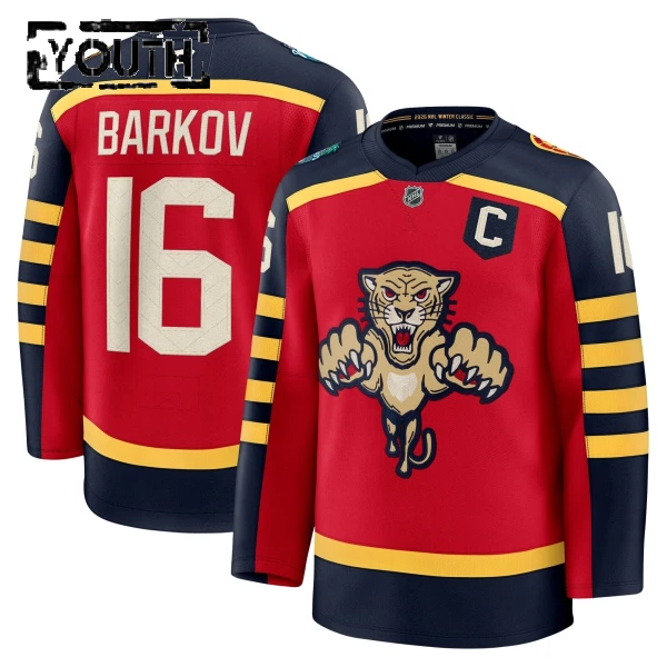 Fanatics Florida Panthers Aleksander Barkov Lasten Pelipaita 2025-2026 Premium Winter Classic Punainen