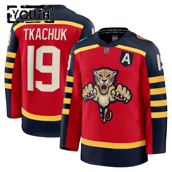 Fanatics Florida Panthers Matthew Tkachuk Lasten Pelipaita 2025-2026 Premium Winter Classic Punainen