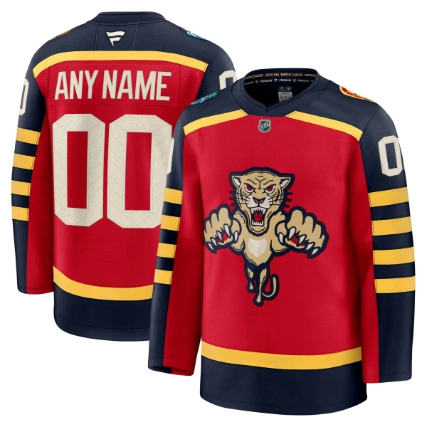 Fanatics Florida Panthers Pelipaita 2025-2026 Premium Winter Classic Punainen ( Omalla Nimellä )