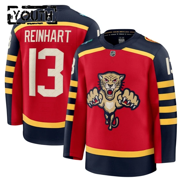 Fanatics Florida Panthers Sam Reinhart Lasten Pelipaita 2025-2026 Premium Winter Classic Punainen