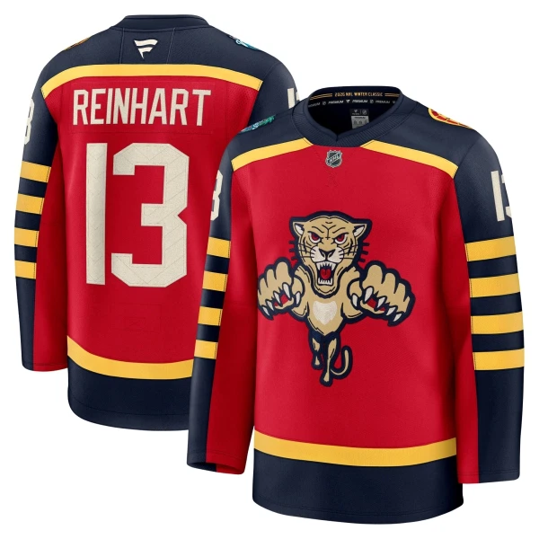 Fanatics Florida Panthers Sam Reinhart Pelipaita 2025-2026 Premium Winter Classic Punainen