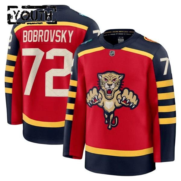 Fanatics Florida Panthers Sergei Bobrovsky Lasten Pelipaita 2025-2026 Premium Winter Classic Punainen