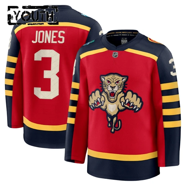 Fanatics Florida Panthers Seth Jones Lasten Pelipaita 2025-2026 Premium Winter Classic Punainen