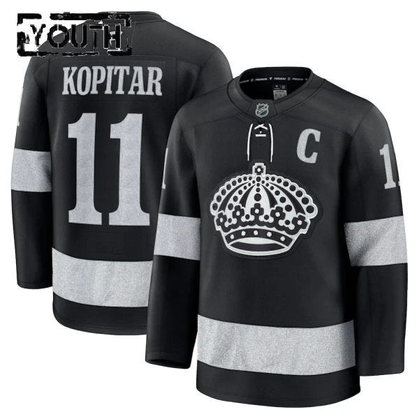 Fanatics Los Angeles Kings Anze Kopitar Lasten Pelipaita 2025-2026 Kolmos Premium Musta