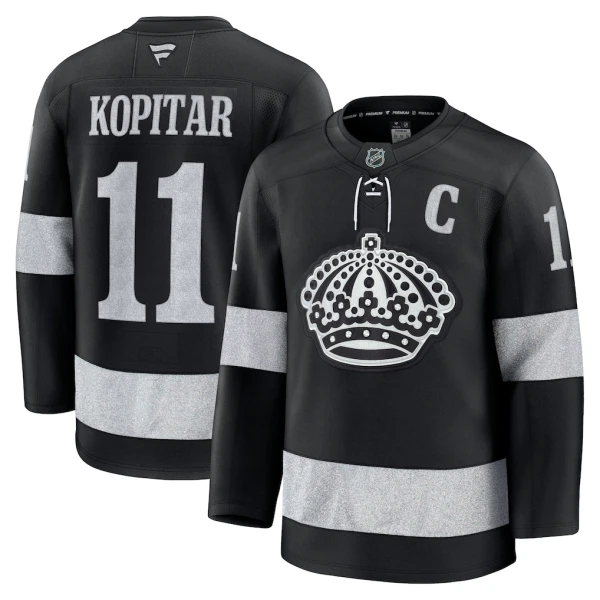 Fanatics Los Angeles Kings Anze Kopitar Pelipaita 2025-2026 Kolmos Premium Musta