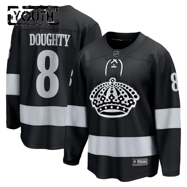 Fanatics Los Angeles Kings Drew Doughty Lasten Pelipaita 2025-2026 Kolmos Premium Musta