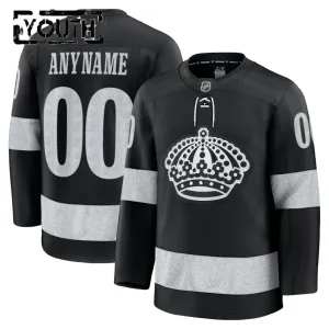 Fanatics Los Angeles Kings Lasten Pelipaita 2025-2026 Kolmos Premium Musta ( Omalla Nimellä )