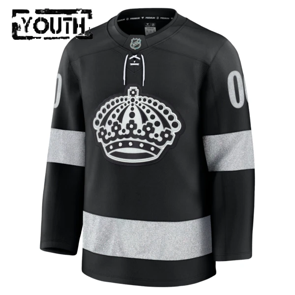 Fanatics Los Angeles Kings Lasten Pelipaita 2025-2026 Kolmos Premium Musta ( Omalla Nimellä )
