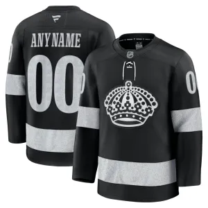Fanatics Los Angeles Kings Pelipaita 2025-2026 Kolmos Premium Musta ( Omalla Nimellä )