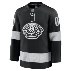 Fanatics Los Angeles Kings Pelipaita 2025-2026 Kolmos Premium Musta ( Omalla Nimellä )