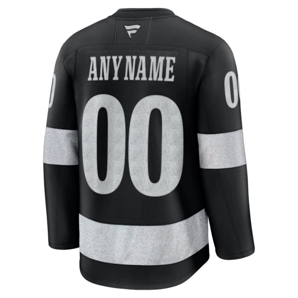 Fanatics Los Angeles Kings Pelipaita 2025-2026 Kolmos Premium Musta ( Omalla Nimellä )