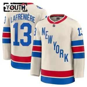 Fanatics New York Rangers Alexis Lafreniere Lasten Pelipaita 2025-2026 Premium Winter Classic Valkoinen